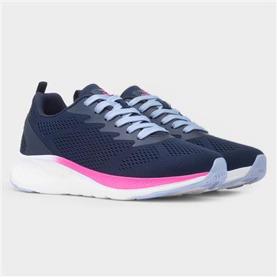 Aldrin Womens Navy Knitted Trainer