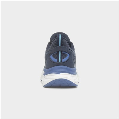 Womens Cosmic Blue Knitted Lace Up Trainer