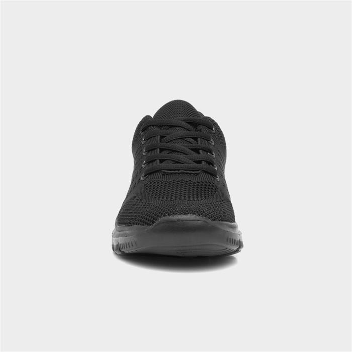 Womens Lace Up Flat Chunky Lace Up Trainer