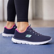 Skechers Summits Womens Navy Bungee Lace Trainers (Click For Details)