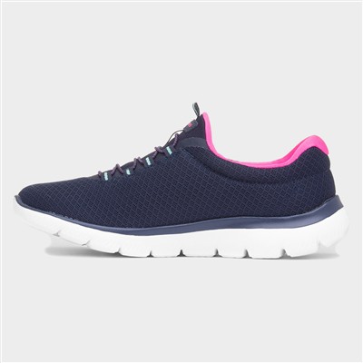 Summits Womens Navy Bungee Lace Trainers
