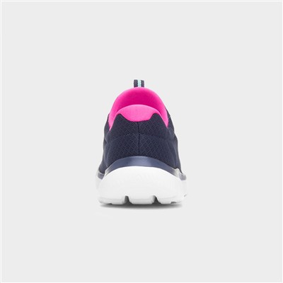 Summits Womens Navy Bungee Lace Trainers