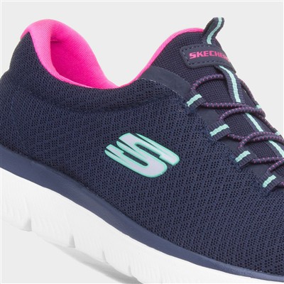Summits Womens Navy Bungee Lace Trainers