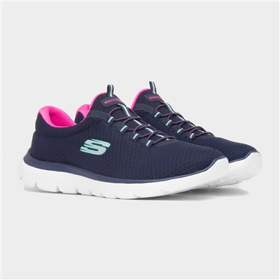 Summits Womens Navy Bungee Lace Trainers