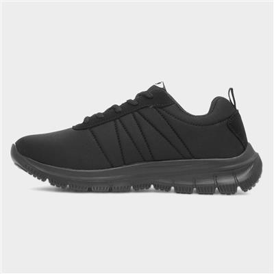 Tampa Womens Black Lace Up Trainer