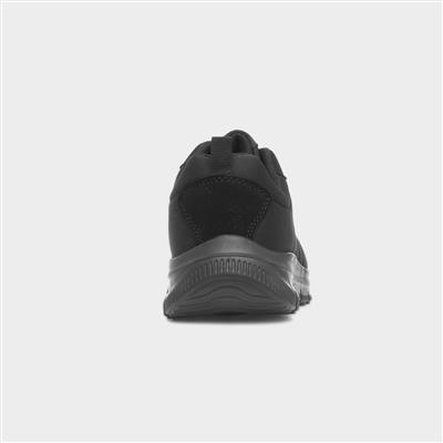 Tampa Womens Black Lace Up Trainer