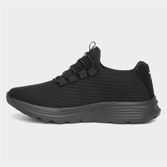 Lunar Womens Black Slip On Trainer