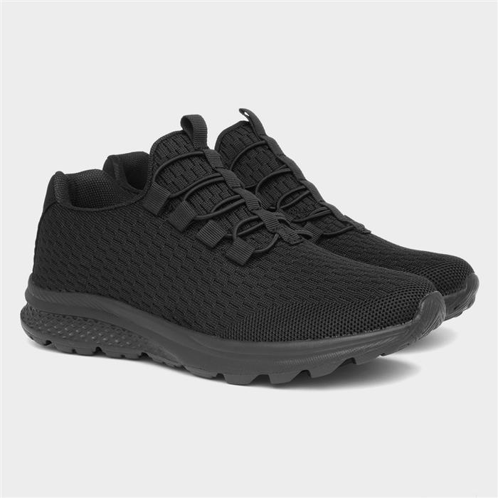 Lunar Womens Black Slip On Trainer