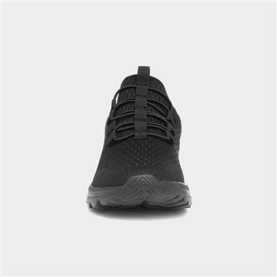 Lunar Womens Black Slip On Trainer
