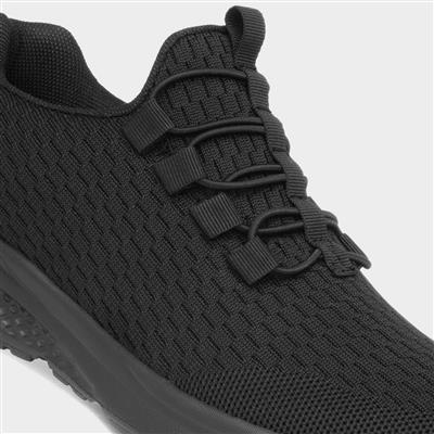 Lunar Womens Black Slip On Trainer