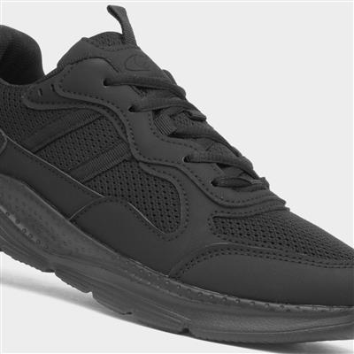 Hudson Womens Black Mesh Trainer