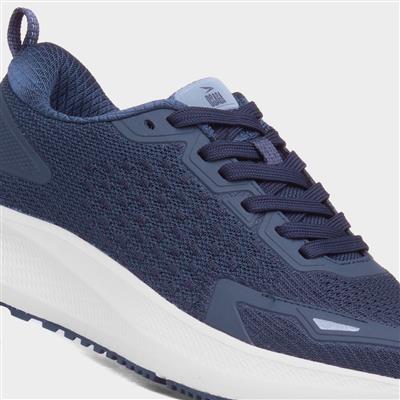 Enterprise Womens Navy Knitted Trainer