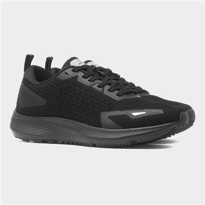 Enterprise Womens Black Knitted Trainer
