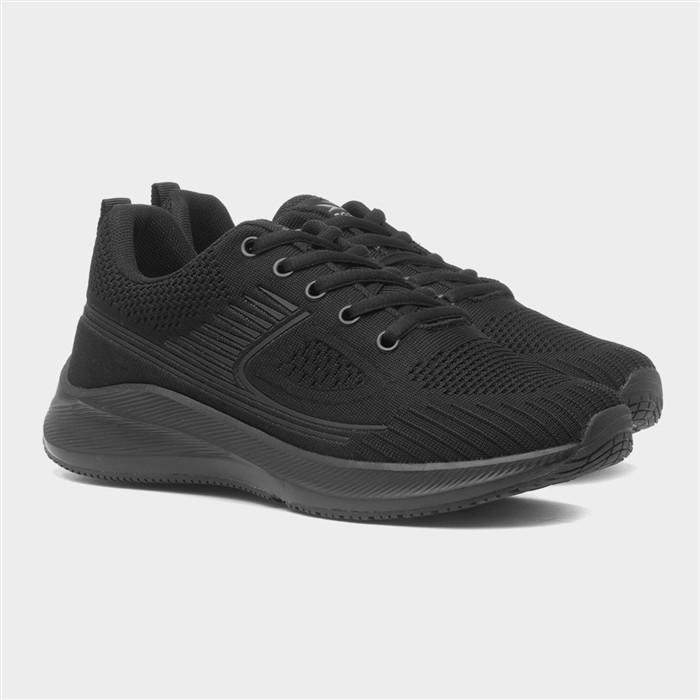 Planetary Womens Black Lace Up Trainer
