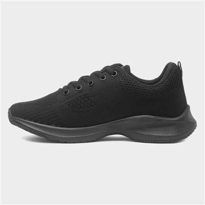 Planetary Womens Black Lace Up Trainer