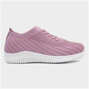 XL Womens Knitted Lace Up Stretch Trainers (Click For Details)