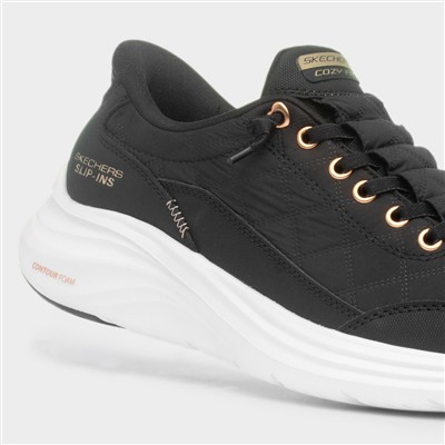 Contour Womens Black Slip On Trainer