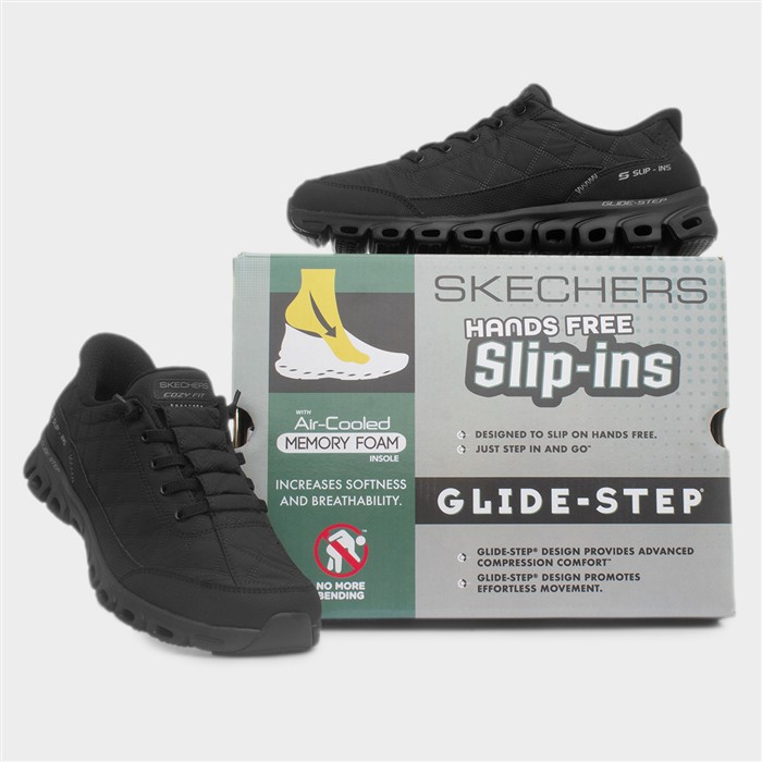 Womens Black Glide-Step Vegan Trainers