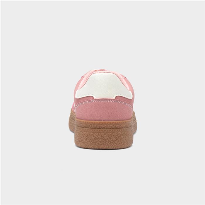 Womens Pink Lace Up Trainer