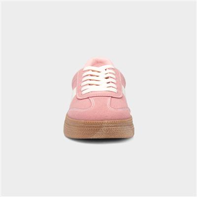 Womens Pink Lace Up Trainer