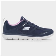 Skechers Summits Womens Navy Lace Up Trainer (Click For Details)