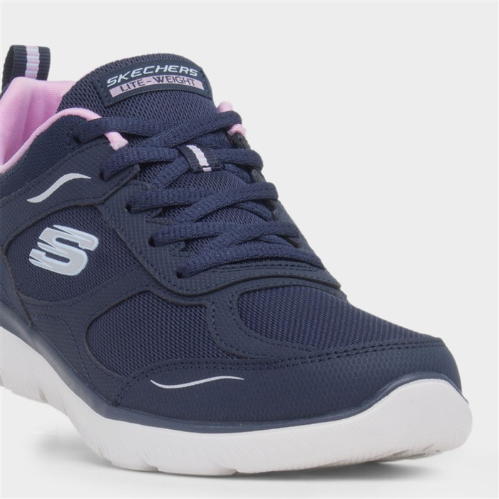 Summits Womens Navy Lace Up Trainer