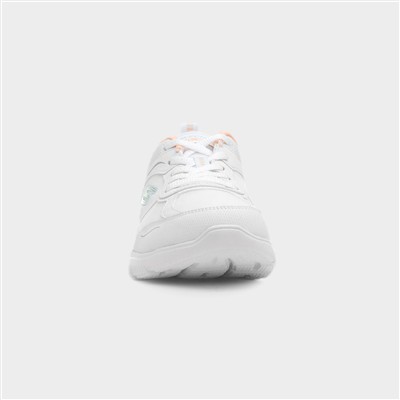 Summits Womens White Lace Up Trainer