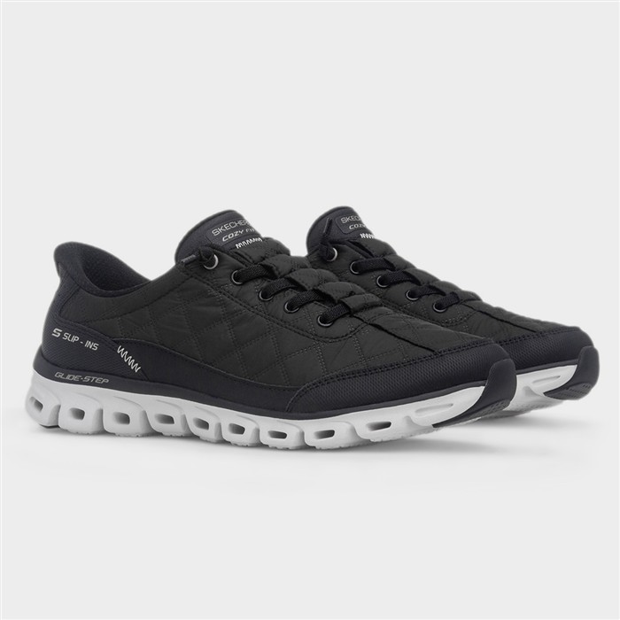 Slip Ins Womens Black Wide Fit Trainer