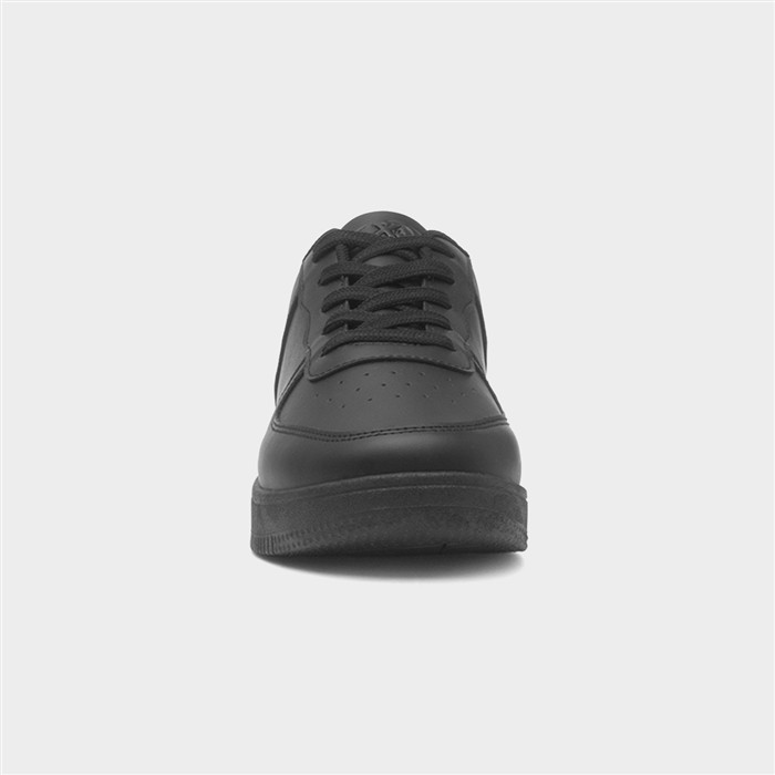 Women's Black Lace Up Casual Trainers