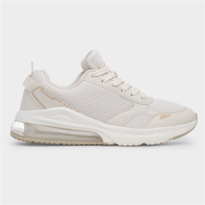 Triton Womens Beige Lace Up Trainer