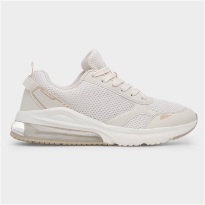 Triton Womens Beige Lace Up Trainer