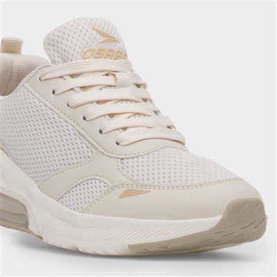 Triton Womens Beige Lace Up Trainer