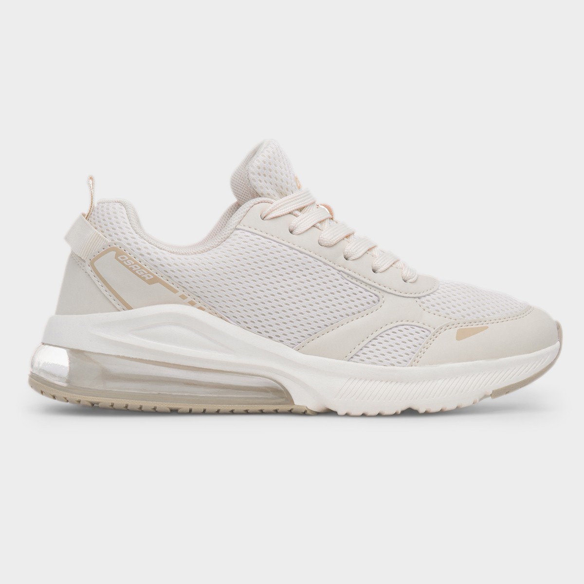 Triton Womens Beige Lace Up Trainer