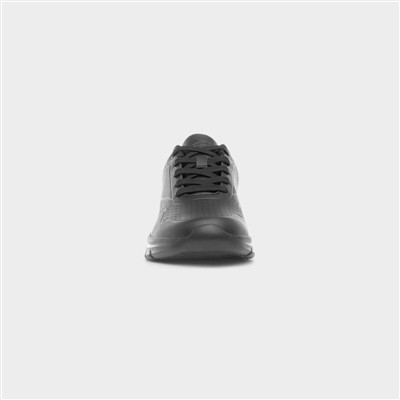 Stardust Womens Black Lace Up Trainer