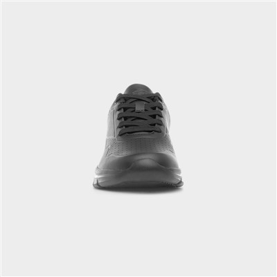 Stardust Womens Black Lace Up Trainer