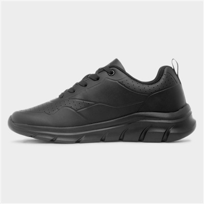 Stardust Womens Black Lace Up Trainer
