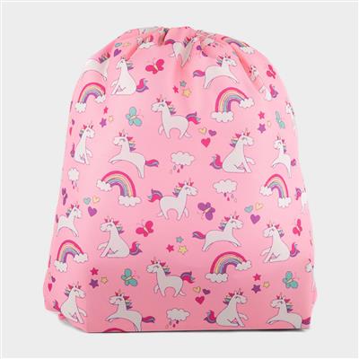 Girls Pink Unicorn Plimsoll Bag