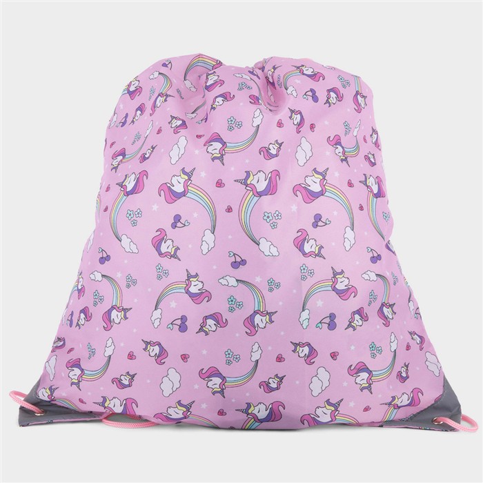 Pink Unicorn Print Pump Bag
