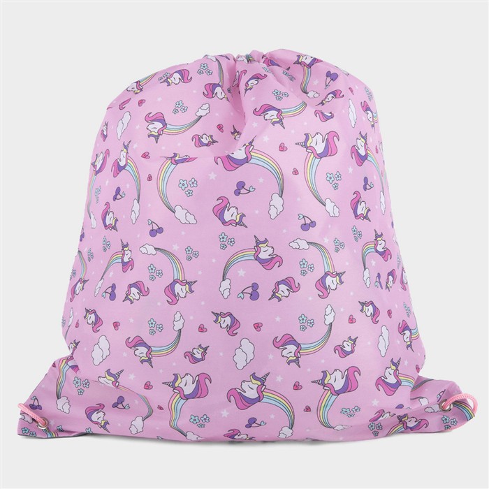 Pink Unicorn Print Pump Bag