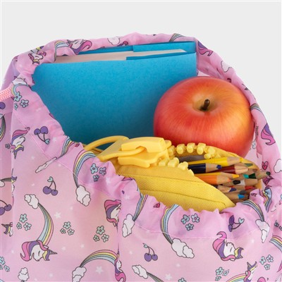 Bexley Pink Unicorn Print Pump Bag