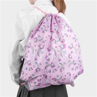 Bexley Pink Unicorn Print Pump Bag