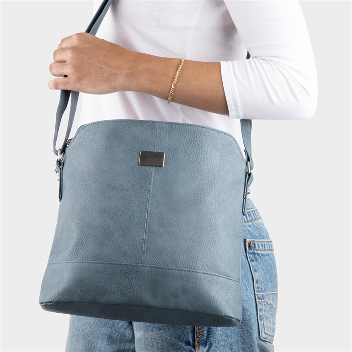 Womens Blue Cross Body Bag