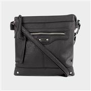 Lilley Connie Black Zip Detail Handbag (Click For Details)