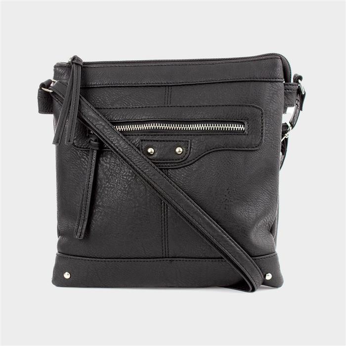 Black Zip Detail Handbag