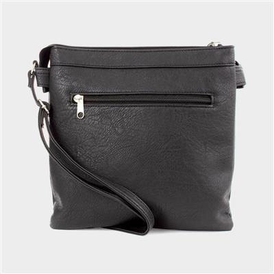 Connie Black Zip Detail Handbag