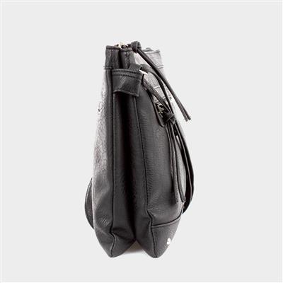 Connie Black Zip Detail Handbag