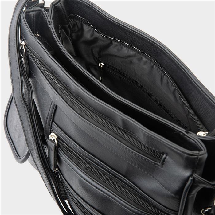 Organiser Shoulder Bag in Black