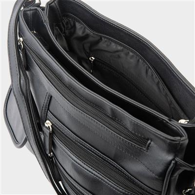 Lindsay Organiser Shoulder Bag in Black