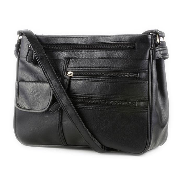 Image of Lilley Organiser Shoulder Bag in Black