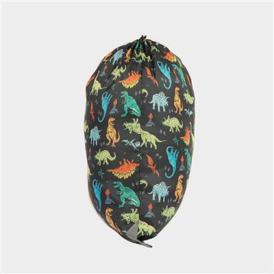 Dawley Black Dinosaur Print Plimsoll Bag
